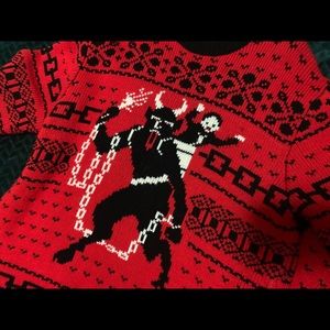 Middle of Beyond Ugly Christmas Sweater Krampus